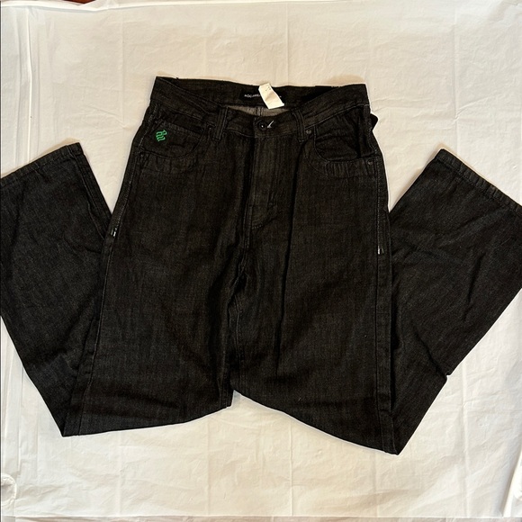 Rocawear Kids Black Jeans with Green Accent - Picture 1 of 15